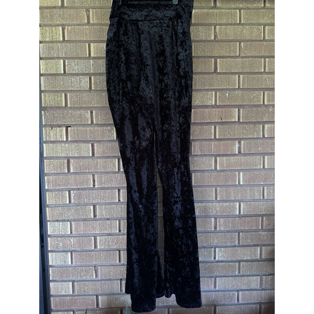 Set 2 Stretch Crushed Velvet Smooth Pajama Pants Leggings Size L/XL Girls Soft - Picture 6 of 13